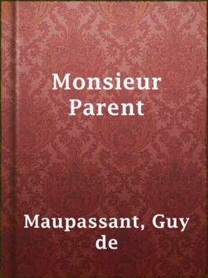 cover image of Monsieur Parent
